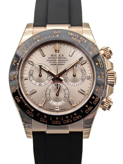 rolex daytona rose gold baguette dial|bob's Rolex rose gold.